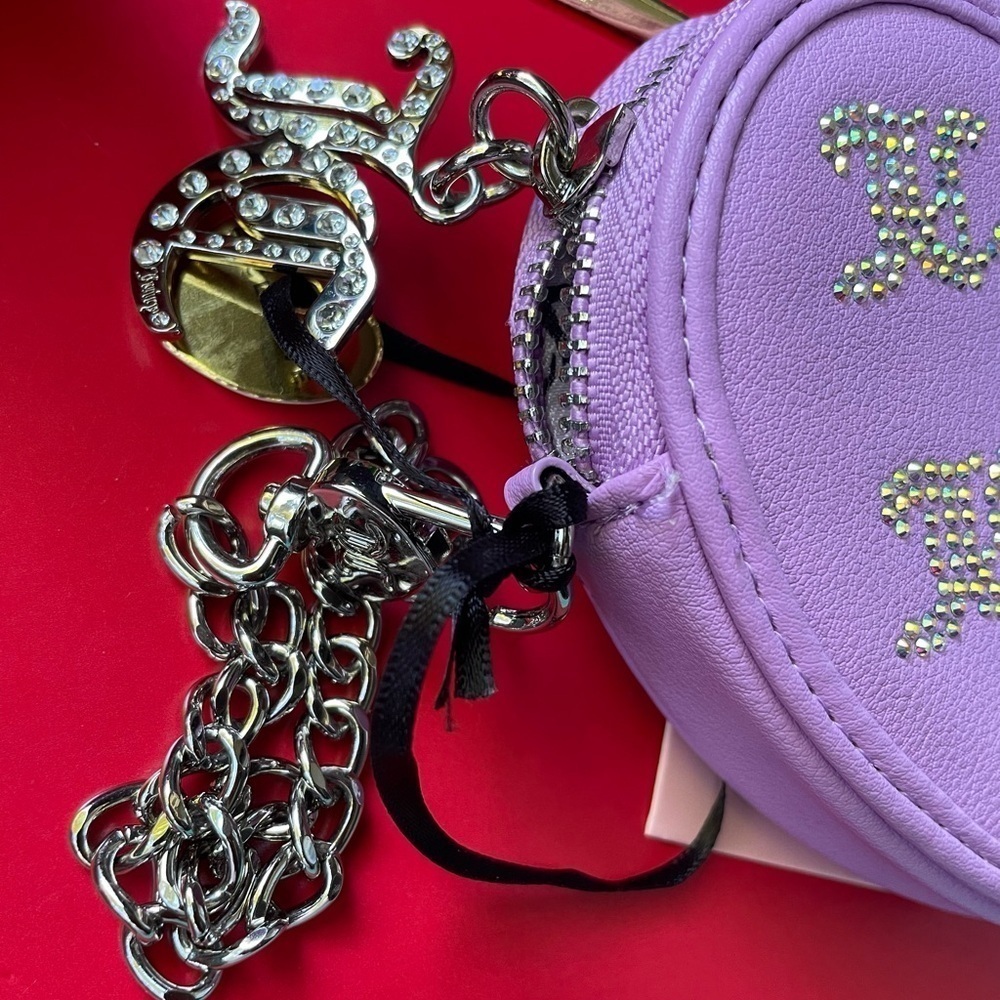 JUICY COUTURE WALLET,Juicy Couture Purple Heart Clutch - Picture 5 of 12